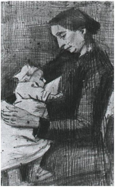 Sien stillt Baby von Vincent van Gogh